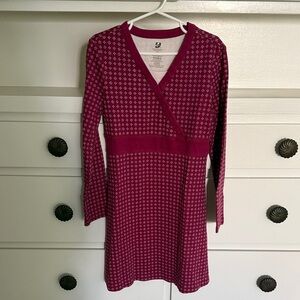 Tea collection girls Magenta Patterned Wrap-Style Dress 7